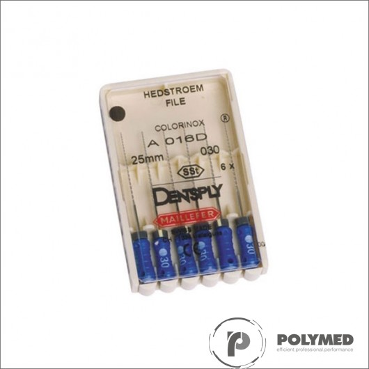 Ace H-Files Hedstrom, asortate, otel inox, 08/10, 25 mm, 6 buc.