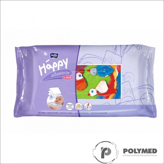 Servetele umede Happy, cu lotiune, duo pack - Polymed