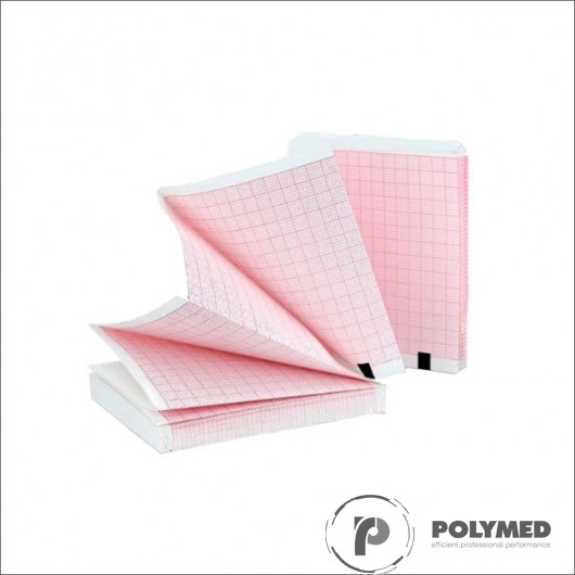 Hartie ECG in Z pentru Philips/Agilent Page Writer Trim 1/2/3, caroiaj rosu, 210 mm x 300 mm
