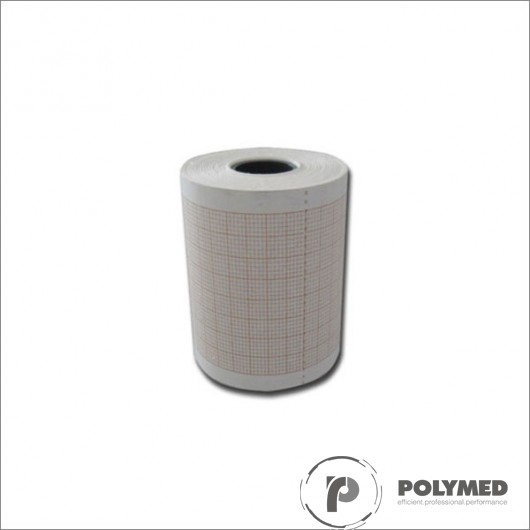 Hartie ECG pentru Aspel Ascard, caroiaj rosu, 58 mm x 25 m, role