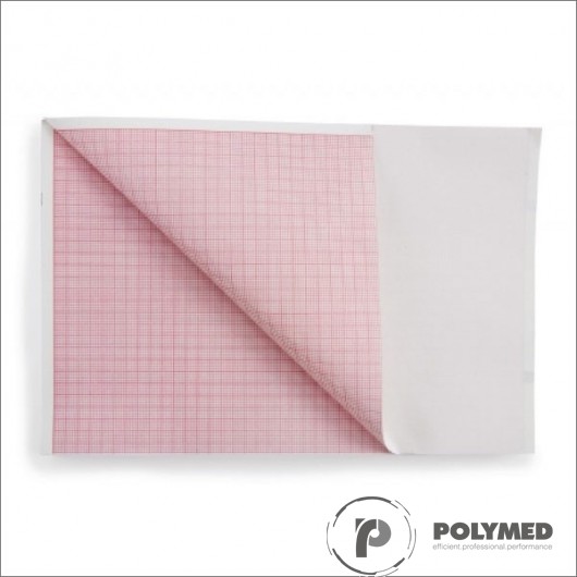 Hartie ECG in Z pentru Bioset 3600/3700, caroiaj rosu, 110 mm x 100 mm
