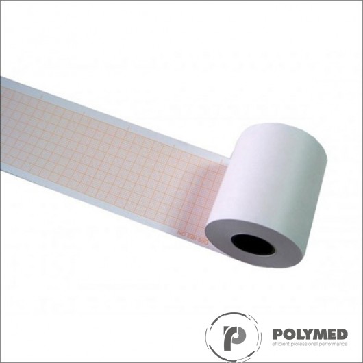 Hartie ECG pentru Cardioline, Aspel, caroiaj rosu, 60 mm x 30 m, role