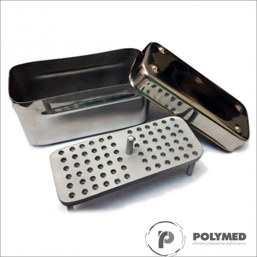 Cutie endo cu capac si suport - Polymed 
