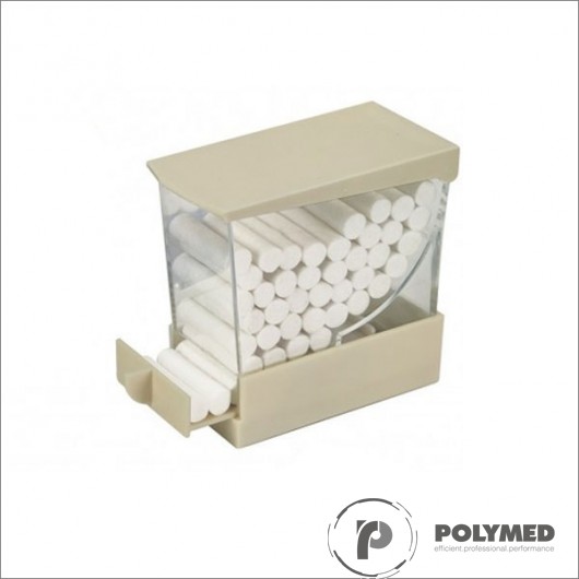Dispenser pentru rulouri de bumbac, plexic transparent, igienic