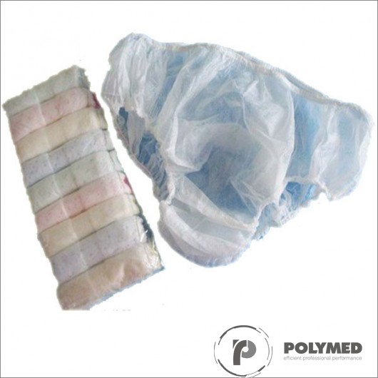 Chiloti unisex PPSB, alb/albastru, 100 buc.