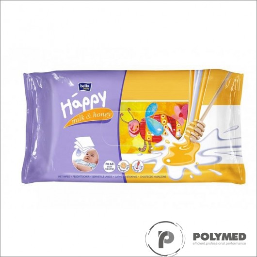 Servetele umede Happy Milk&Honey - Polymed