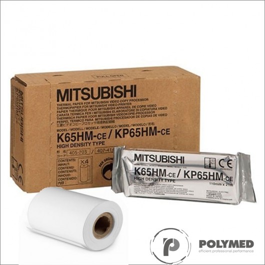 Hartie termica, High Density originala, pentru Video Printer Mitsubishi, K65HM-CE, 110 mm x 20 m, 1 rola