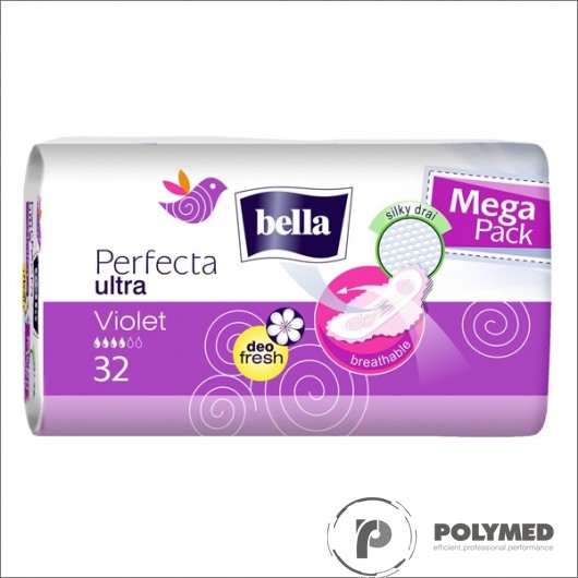 Absorbante subtiri Perfecta Violet 32 - Polymed