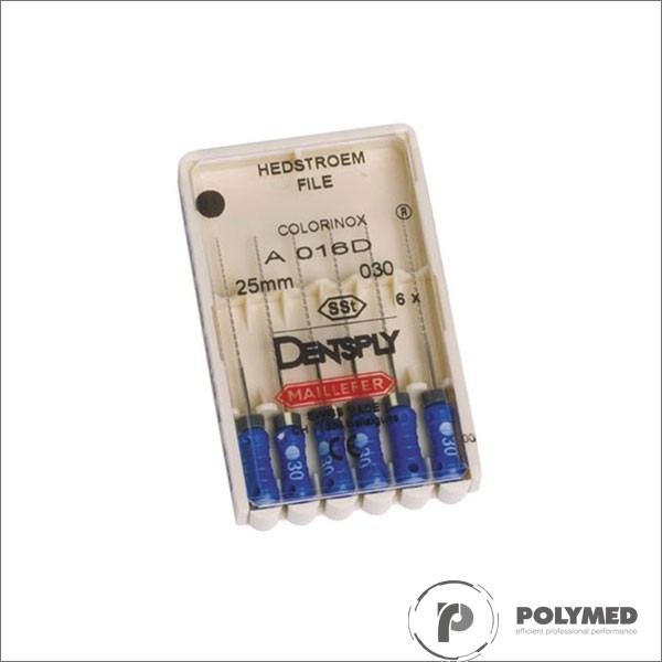 Ace H-Files Hedstrom, asortate, otel inox, 08/10, 25 mm, 6 buc.