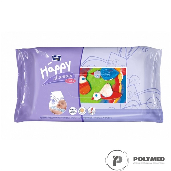 Servetele umede Happy, cu lotiune, duo pack - Polymed