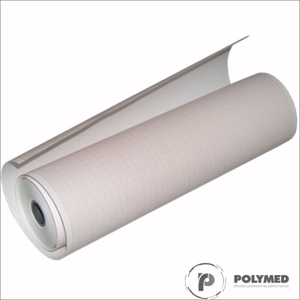 Hartie ECG pentru Innomed Heart Screen, Edan, caroiaj rosu, 80 mm x 25 m, role