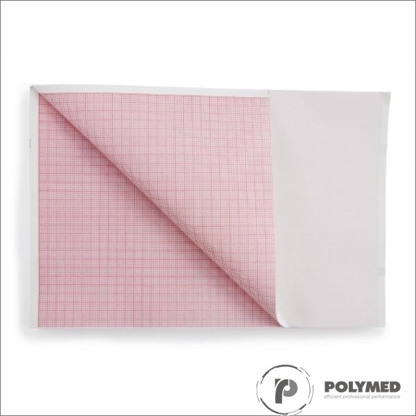 Hartie ECG in Z pentru Bioset 3600/3700, caroiaj rosu, 110 mm x 100 mm