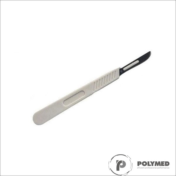 Bisturiu de unica folosinta, maner de plastic, lama din Otel-Carbon, steril, nr. 10