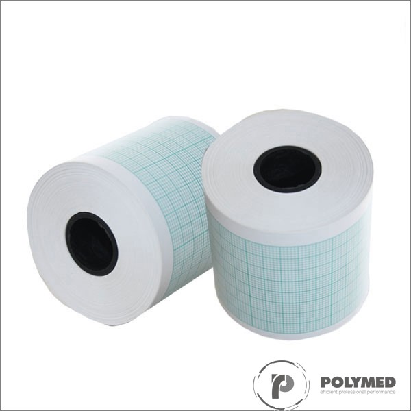Hartie ECG pentru Cardioline, caroiaj albastru, 120 mm x 20 m, role 