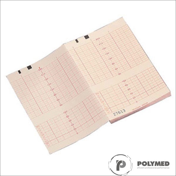 Hartie ECG in Z pentru Cadence MFM-2, caroiaj rosu, 112 mm x 90 mm