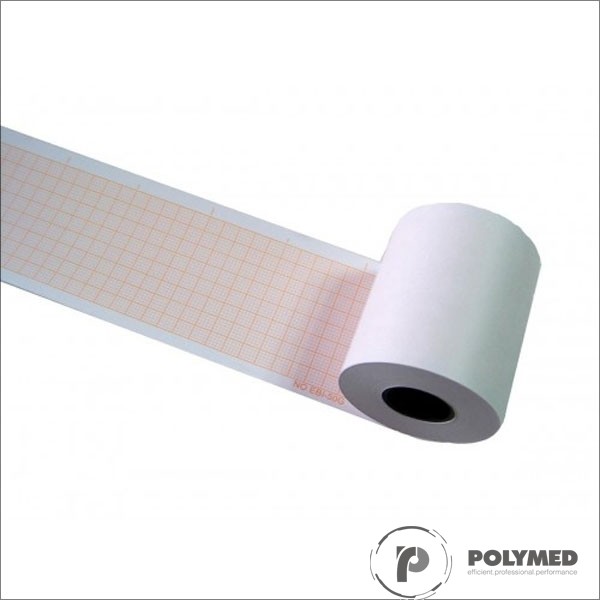 Hartie ECG pentru Cardioline, Aspel, caroiaj rosu, 60 mm x 30 m, role