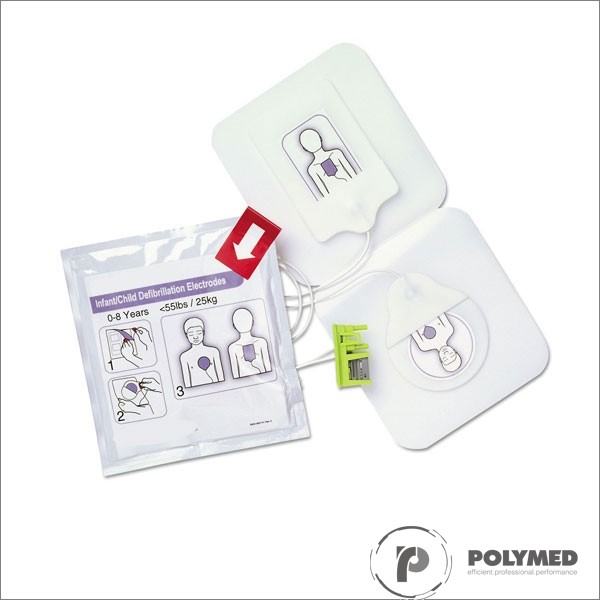 Electrozi copii pentru defibrilator, spuma - Polymed