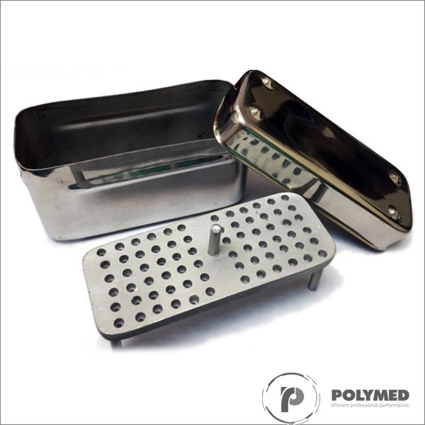 Cutie endo cu capac si suport - Polymed 