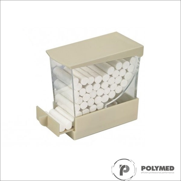 Dispenser pentru rulouri de bumbac, plexic transparent, igienic