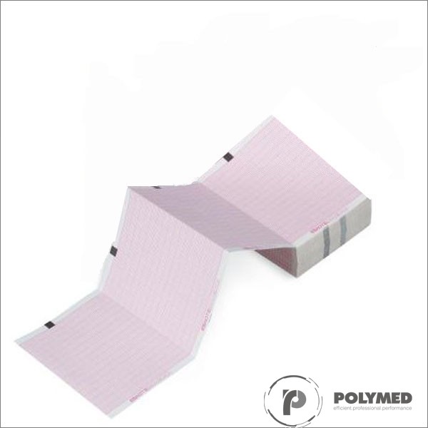 Hartie ECG in Z pentru Esaote P8000, caroiaj rosu, 80 mm x 70 mm 