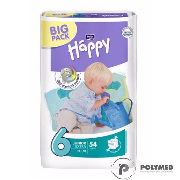 Scutece copii Happy Junior Extra, >16 kg - Polymed