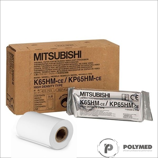 Hartie termica, High Density originala, pentru Video Printer Mitsubishi, K65HM-CE, 110 mm x 20 m, 1 rola