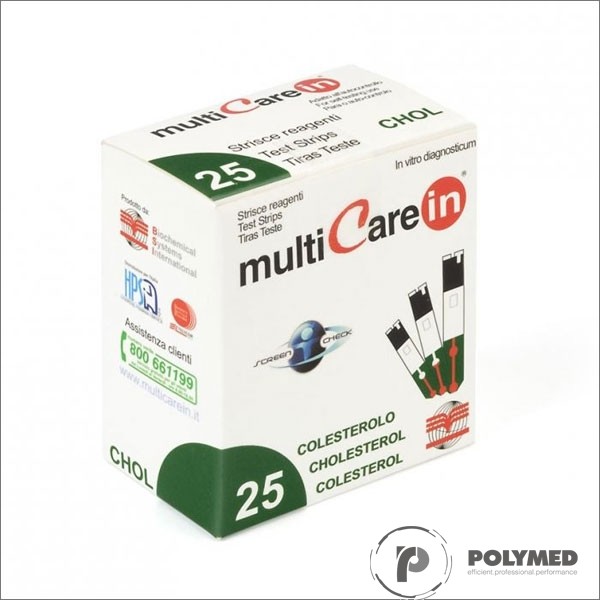 Teste colesterol pentru Multicare IN - 25 teste - Polymed