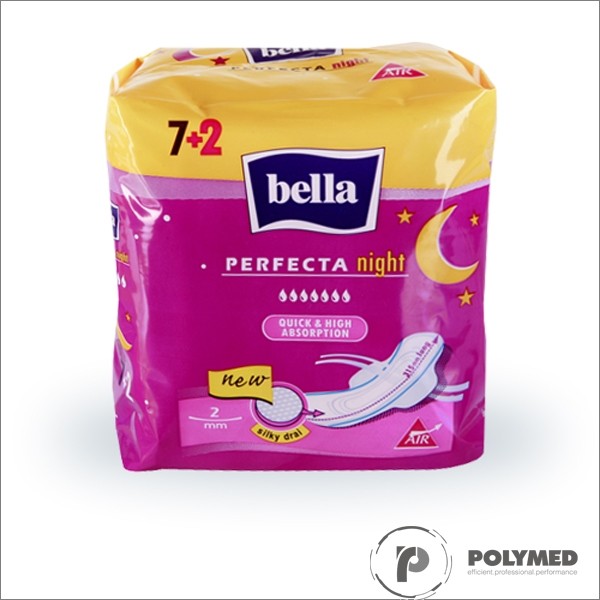 Absorbante subtiri Perfecta Night Silky Drai - Polymed
