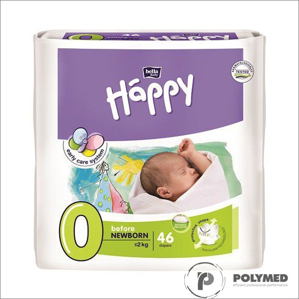 Scutece copii Happy Before New Born, <2kg - Polymed