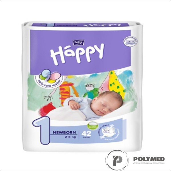 Scutece copii Happy Mini, 3-6 kg - Polymed