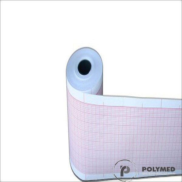 Hartie ECG pentru Cardiorapid, caroiaj rosu, 210 mm x 20 m, role 