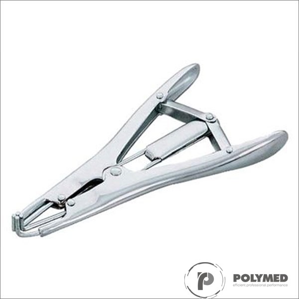 Cleste aplicare inele cauciuc (castrare), inox - Polymed