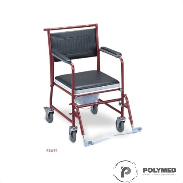 Scaun de toaleta cu roti din piele ecologica FS691