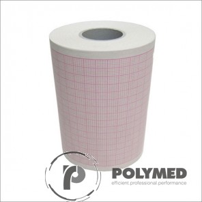 Hartie ECG pentru Cardiorapid K33M, caroiaj rosu, 120 mm x 30 mm, role