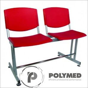 Bancheta sala asteptare, 2 locuri, BSA 2P - Polymed
