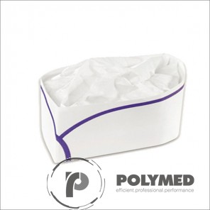 Boneta hartie cu dunga color - Polymed