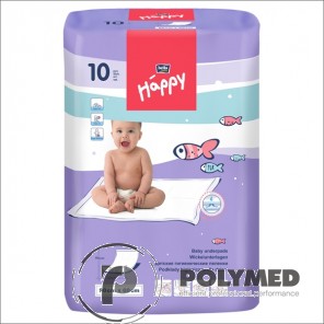 Aleze igienice Happy Bed Pads 90x60, 10 buc. - Polymed
