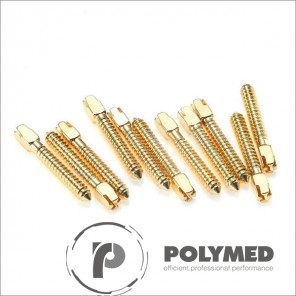 Pivoti endodontici otel-inox aurit, diverse marimi, 10 buc.