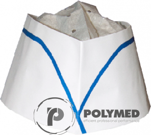 Boneta bucatar hartie, pliuri, „Open Top” - Polymed