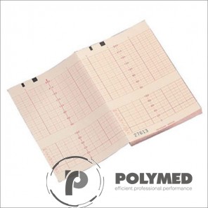 Hartie ECG in Z pentru Cadence MFM-2, caroiaj rosu, 112 mm x 90 mm