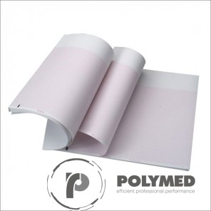 Hartie ECG in Z pentru Welch Allyn CP100/CP200, caroiaj rosu, 210 mm x 280 mm