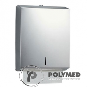 Dispenser inox prosoape hartie pliate in Z si V, cu oglinda si cheie