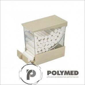 Dispenser pentru rulouri de bumbac, plexic transparent, igienic