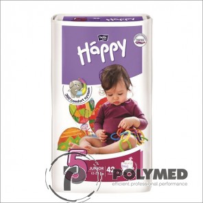 Scutece copii Happy Junior 42, 12-25 kg - Polymed