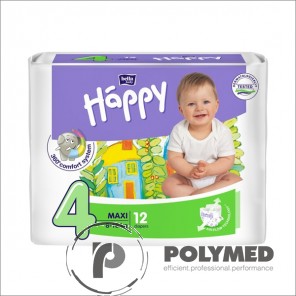 Scutece copii Happy Maxi, 8-18 kg - Polymed