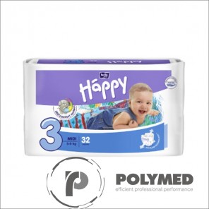 Scutece copii Happy Midi, 5-9 kg - Polymed