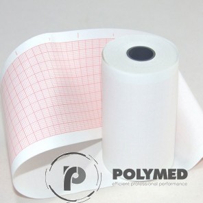 Hartie ECG pentru Nihon Kohden, caroiaj rosu, 63 mm x 30 mm, role