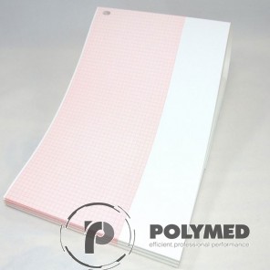Hartie ECG in Z pentru Welch Allyn CP100/CP200, caroiaj rosu, 210 mm x 280 mm, 300 coli