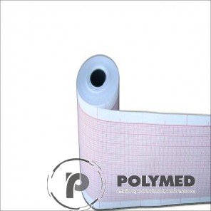 Hartie ECG pentru Cardiorapid, caroiaj rosu, 210 mm x 20 m, role 