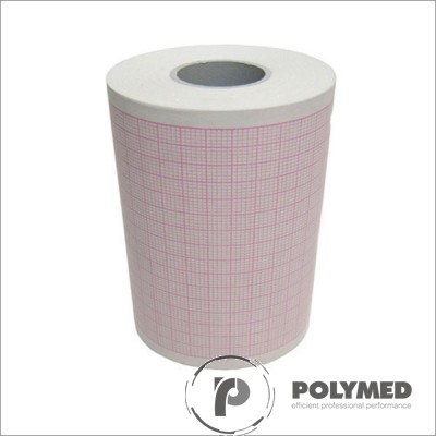 Hartie ECG pentru Cardiorapid K33M, caroiaj rosu, 120 mm x 30 mm, role